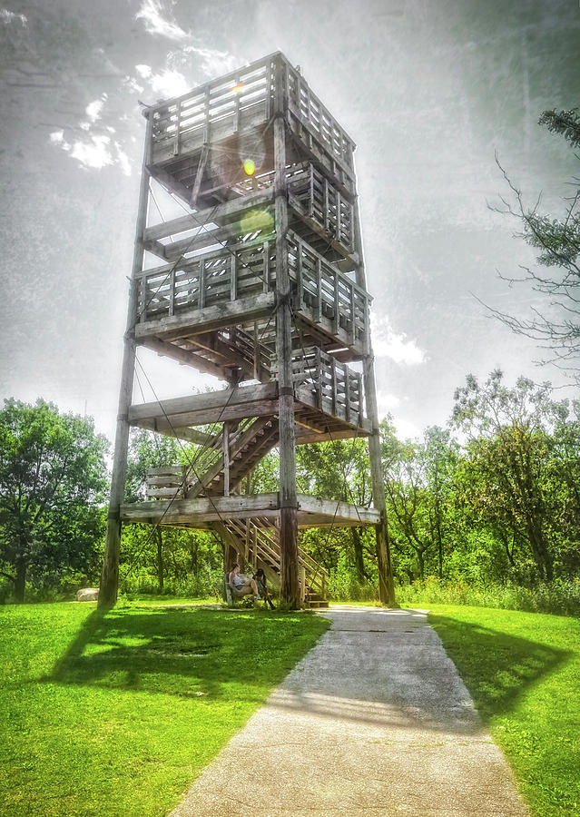 Lapham Peaks Wooden Observation Tower #2 Photograph by Jennifer Rondinelli Reilly - Fine Art Photography
