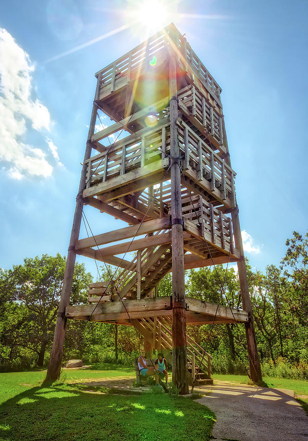 Lapham Peaks Wooden Observation Tower Photograph by Jennifer Rondinelli Reilly - Fine Art Photography
