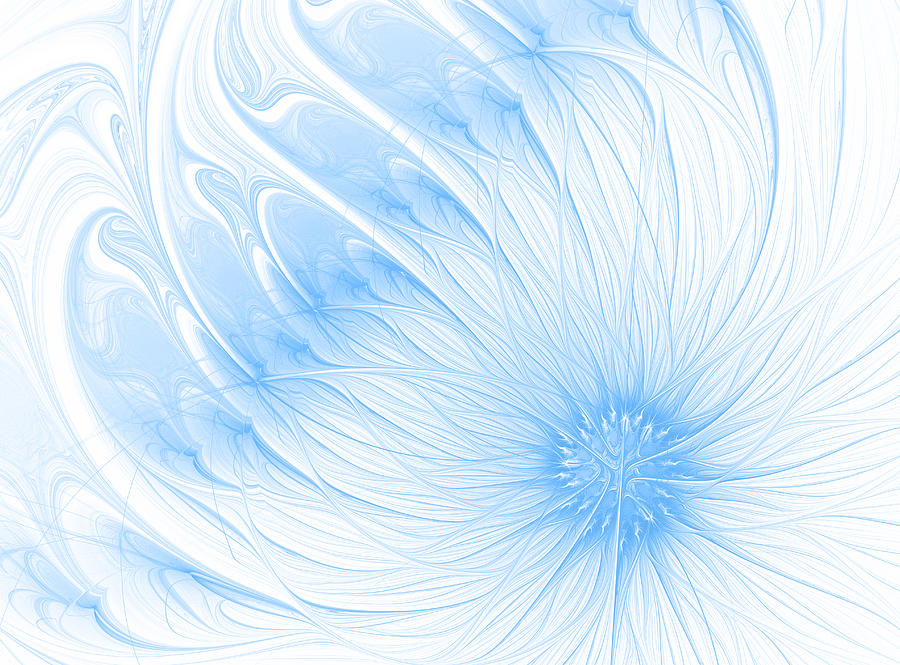 Flower Digital Art - Lapis Blue Flower by Anna Bliokh