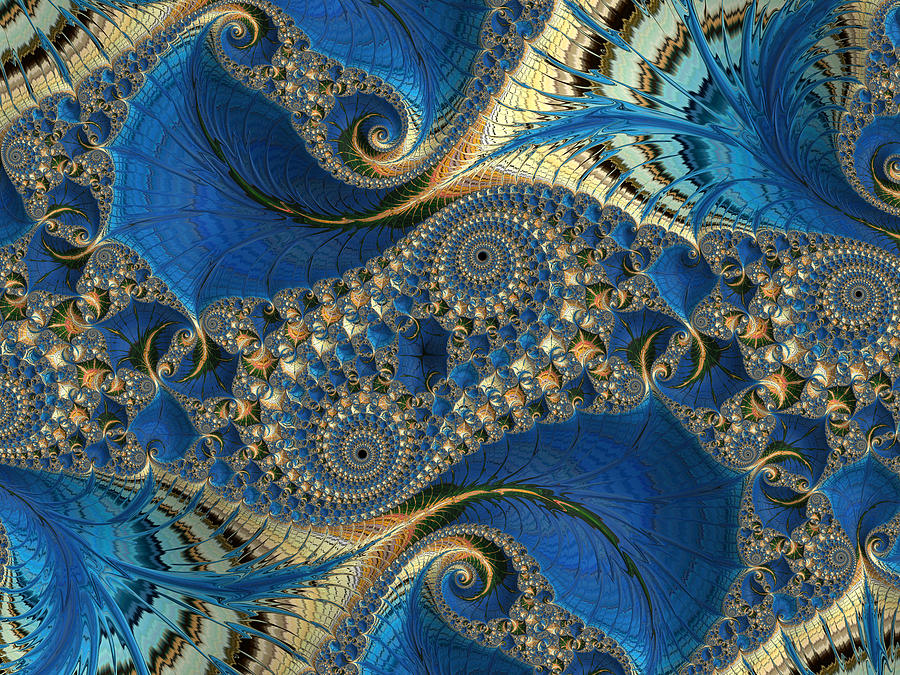 Abstract Digital Art - Lapis Lazuli by Georgiana Romanovna