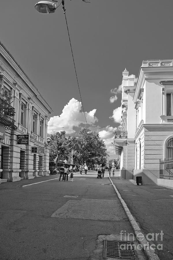 Black And White Photograph - Lapusneanu street by Gabriela Insuratelu