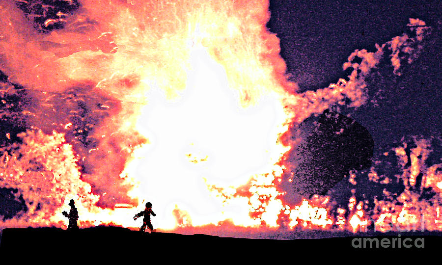 Large Barn Burning Down Photograph By Merton Allen