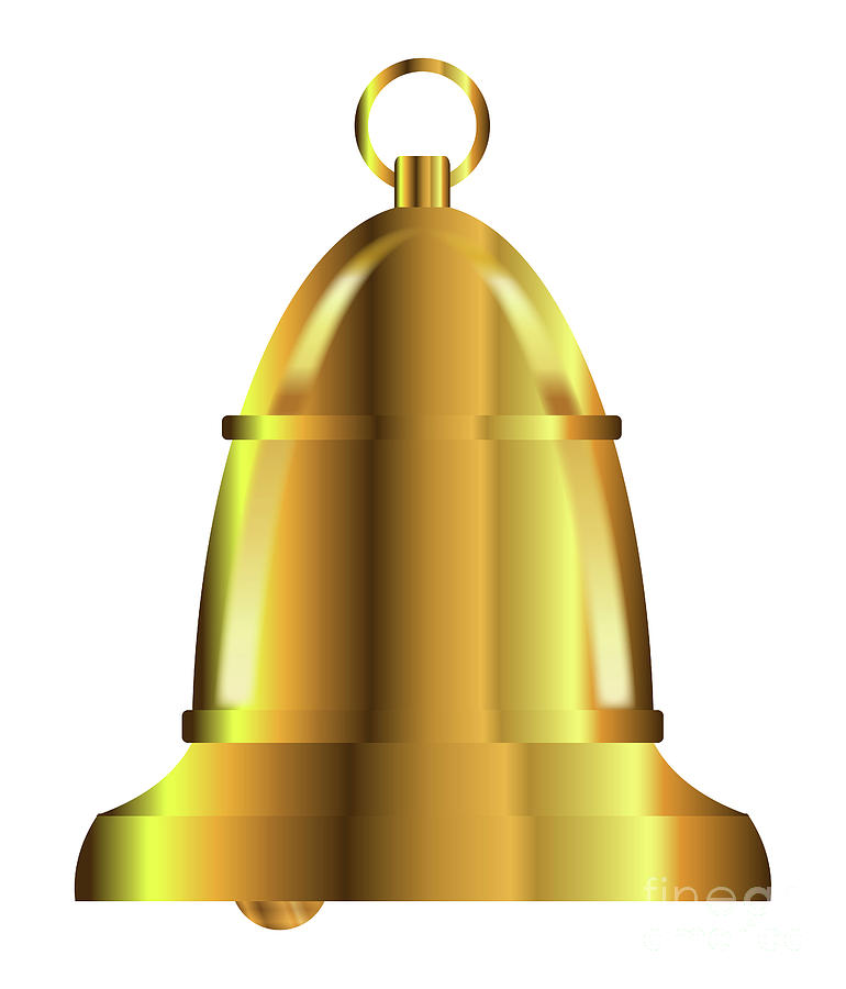 Large Brass Isolated Bell Digital Art by Bigalbaloo Stock - Fine Art ...