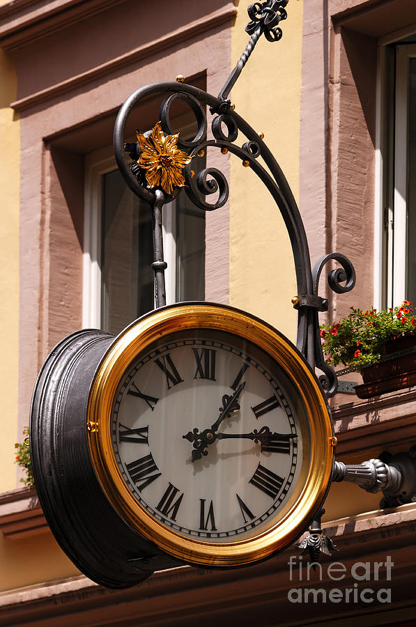 Clock Photograph - Large Clock by Helmut Meyer zur Capellen