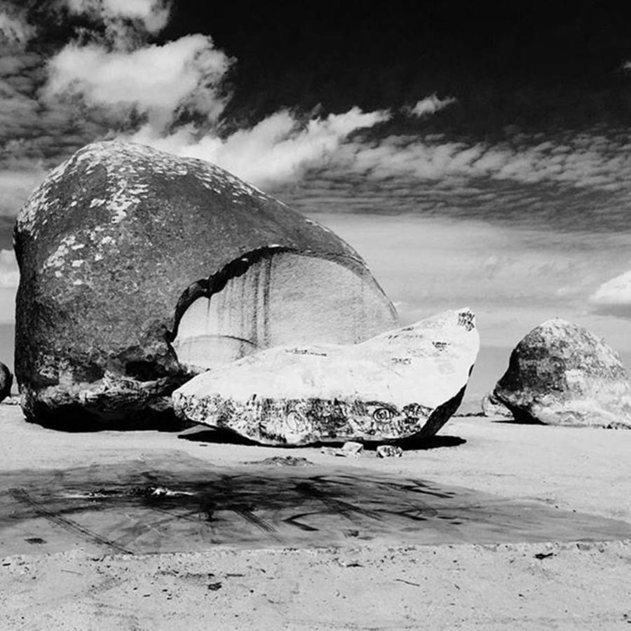 Camera Photograph - Large Format 8x10 Shot Of Giant Rock In by Alex Snay