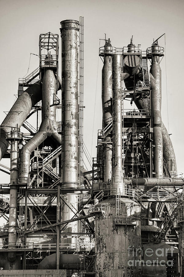 Large Furnace Steel Factory Ruins Bethlehem Steel Pennsylvania  Photograph by Chuck Kuhn