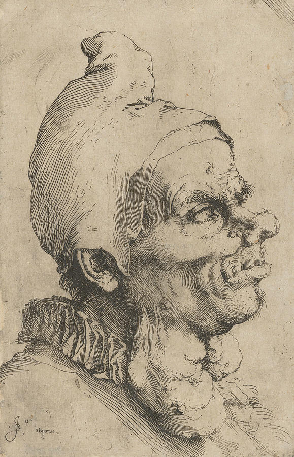 Large Grotesque Head Relief by Jusepe de Ribera