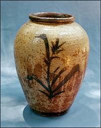 Large Jar with Brushwork Ceramic Art by Stephen Hawks