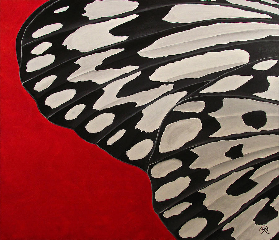 Large Paper Kite on Red Painting by Renee Noel