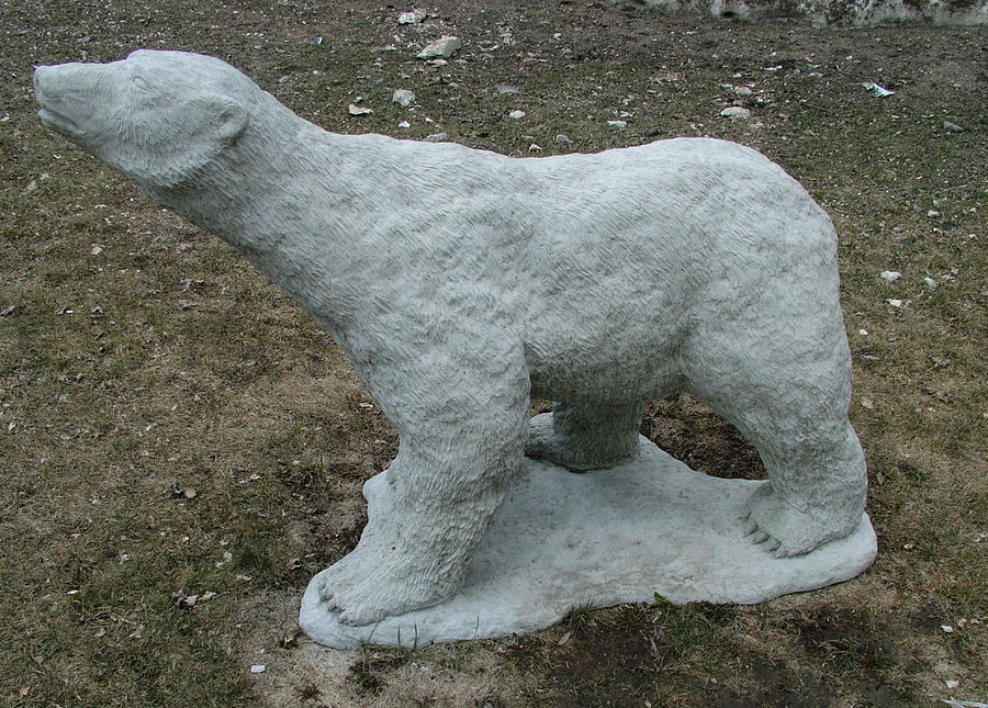 Polar Bear Sculpture - Large Polar bear by Charles Johnston