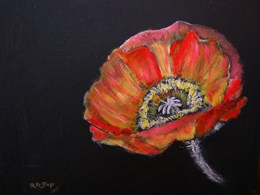 Large Poppy Painting by Richard Le Page