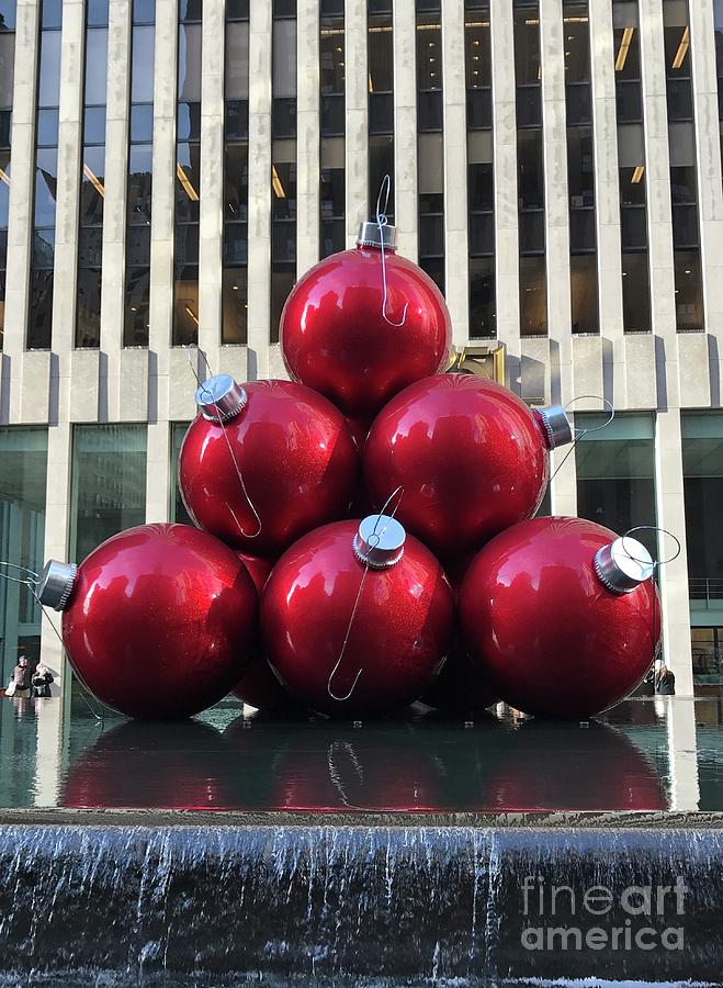 Large Red Ornaments Photograph by CAC Graphics