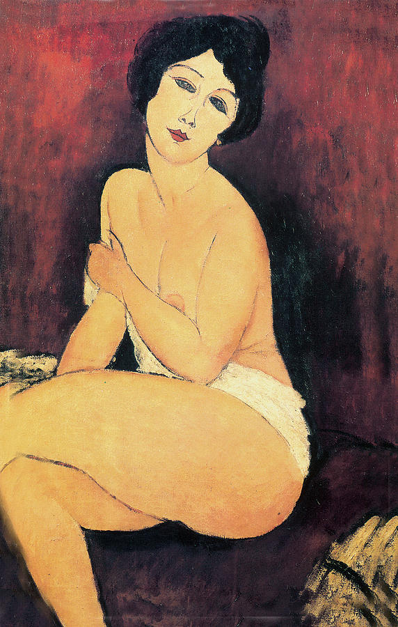 Large Seated Nude Photograph by Medeo Modigliani