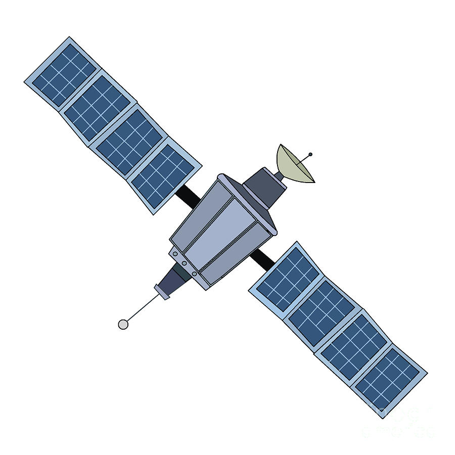 Космический Спутник рисунок