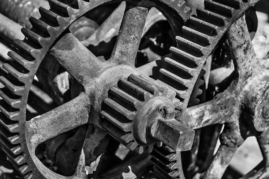 Large Trainyard Gears Photograph by Garry Gay