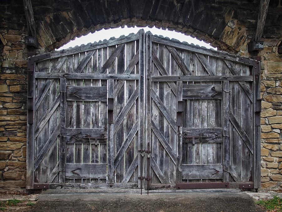 Large Wooden Gate Photograph by Buck Buchanan