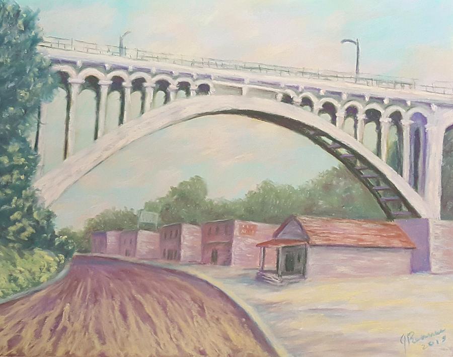 Pittsburgh Pastel - Larimer Ave Bridge Pittsburgh by Joann Renner