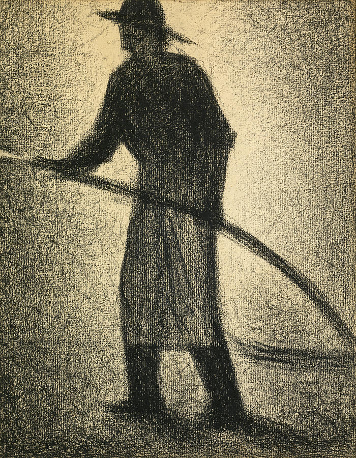  LArroseur Drawing by Georges Seurat