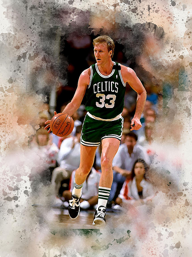 Larry Bird Digital Art by Karl Knox