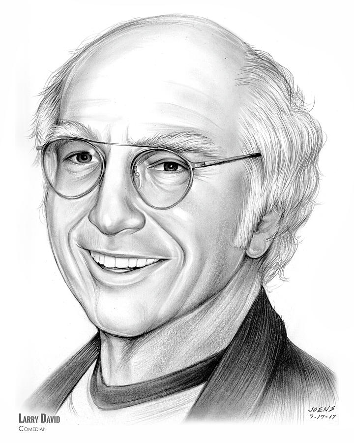 Larry David Drawing by Greg Joens