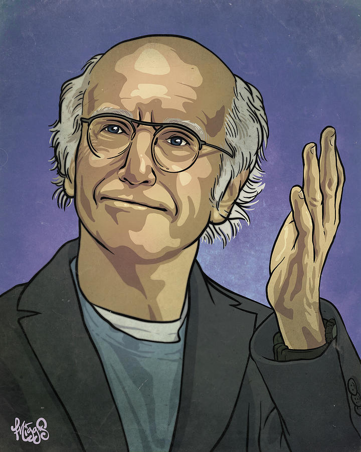 Larry David Drawing - Larry David by Miggs The Artist