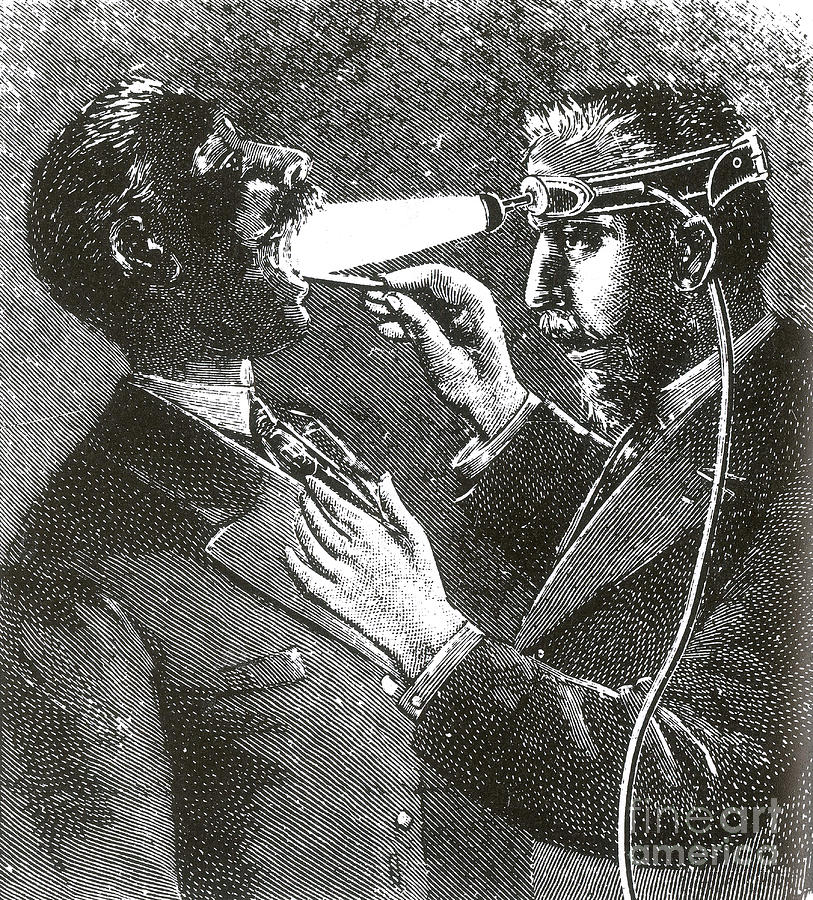 Laryngoscope With Electric Light, 1897 Photograph by Science Source