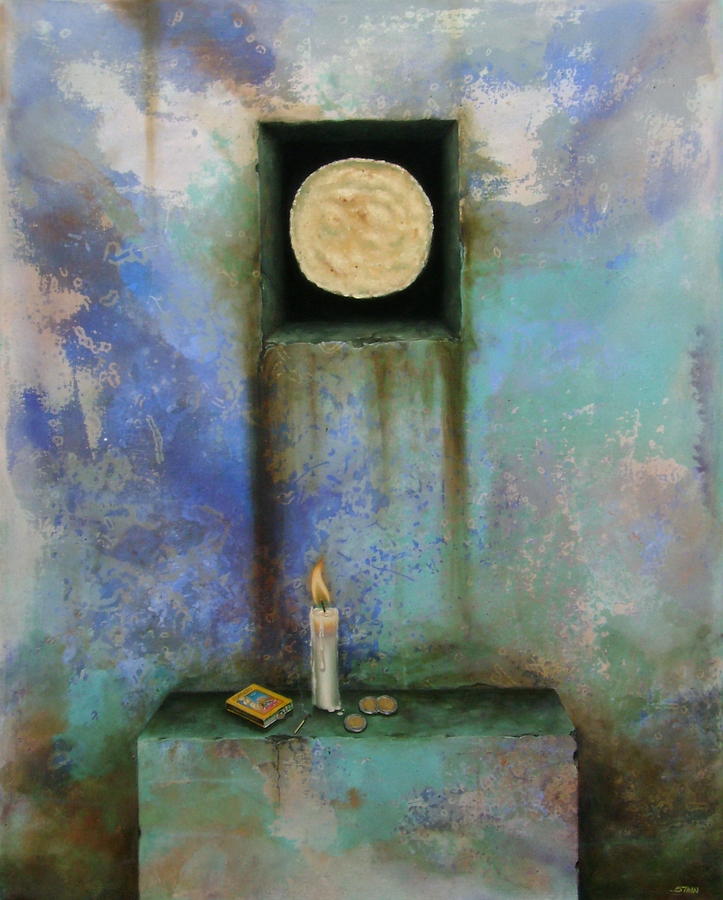 Still Life Painting - Las continuas levitaciones de nuestra tortilla by Eduardo Stein