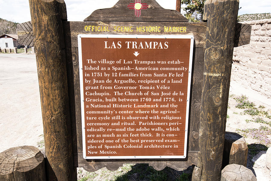 Las Trampas Historic Marker Photograph by Tom Cochran