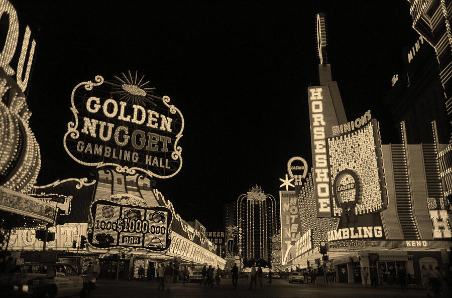 Las Vegas 1983 Sepia #6 Photograph by Frank Romeo