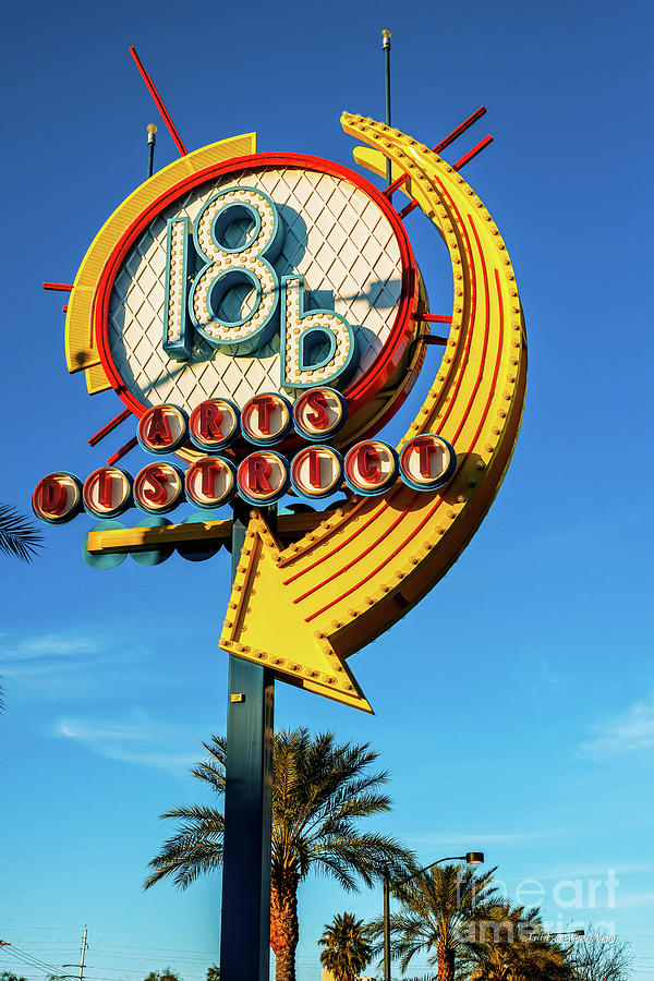 Las Vegas Photograph - Las Vegas Arts District Neon Sign by Aloha Art