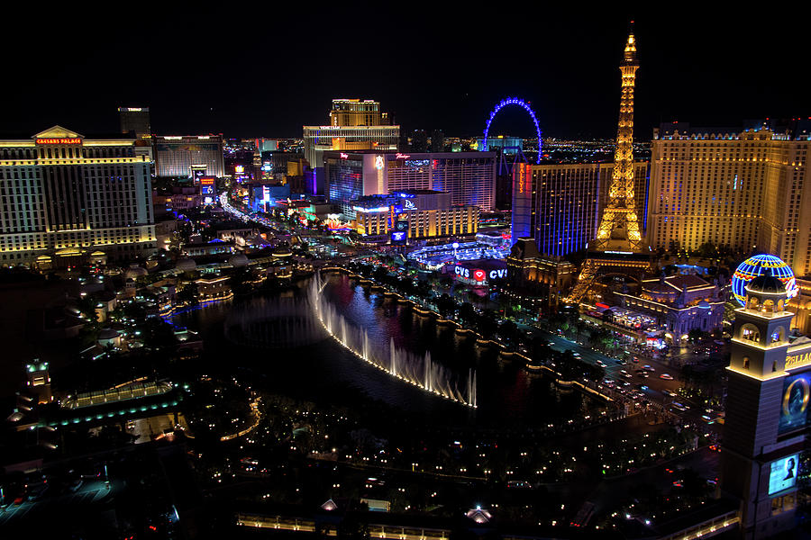 Las Vegas at Night Photograph by Doug Vogel - Pixels