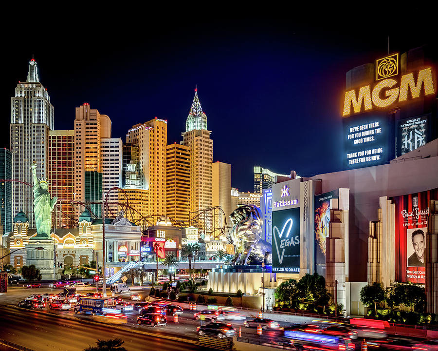 Las Vegas at Night Photograph by Joe Myeress