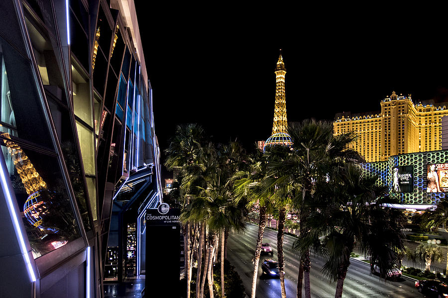 Las Vegas Boulevard from Cosmopolitan to Paris Photograph by Jim Moss