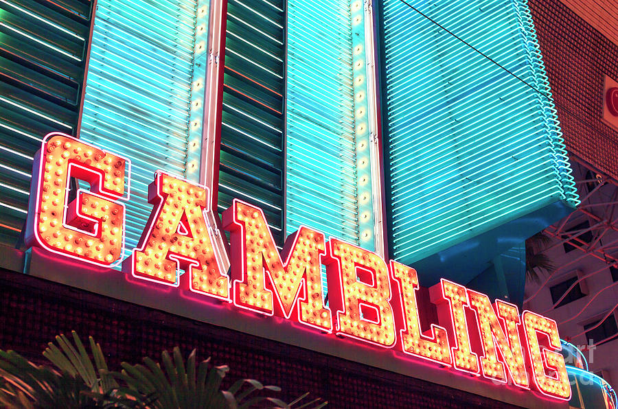 Las Vegas Photograph - Las Vegas Gambling by John Rizzuto