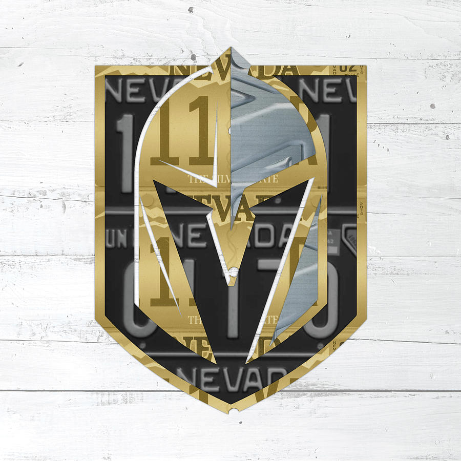 Las Vegas Mixed Media - Las Vegas Golden Knights Hockey License Plate Art by Design Turnpike