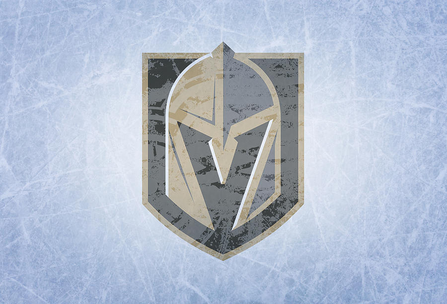 Las Vegas Mixed Media - Las Vegas Golden Knights Vintage Hockey At Center Ice by Design Turnpike Las Vegas Mixed Media - Las Vegas Golden Knights Vintage Hockey At Center Ice by Design Turnpike