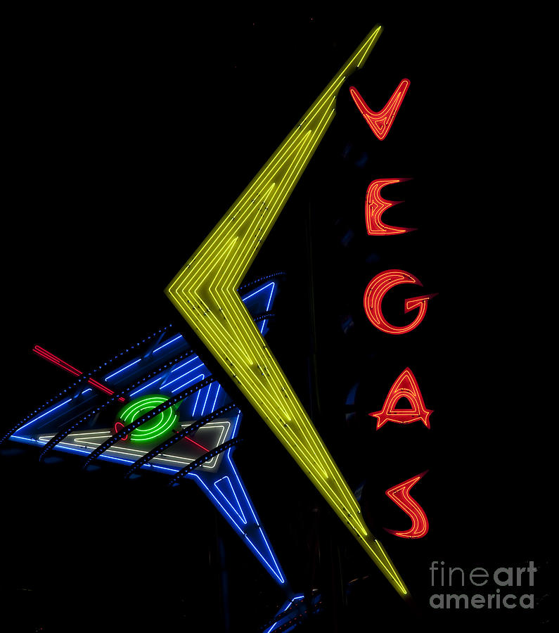 Las Vegas Painting - Las Vegas Neon Sign by Mindy Sommers