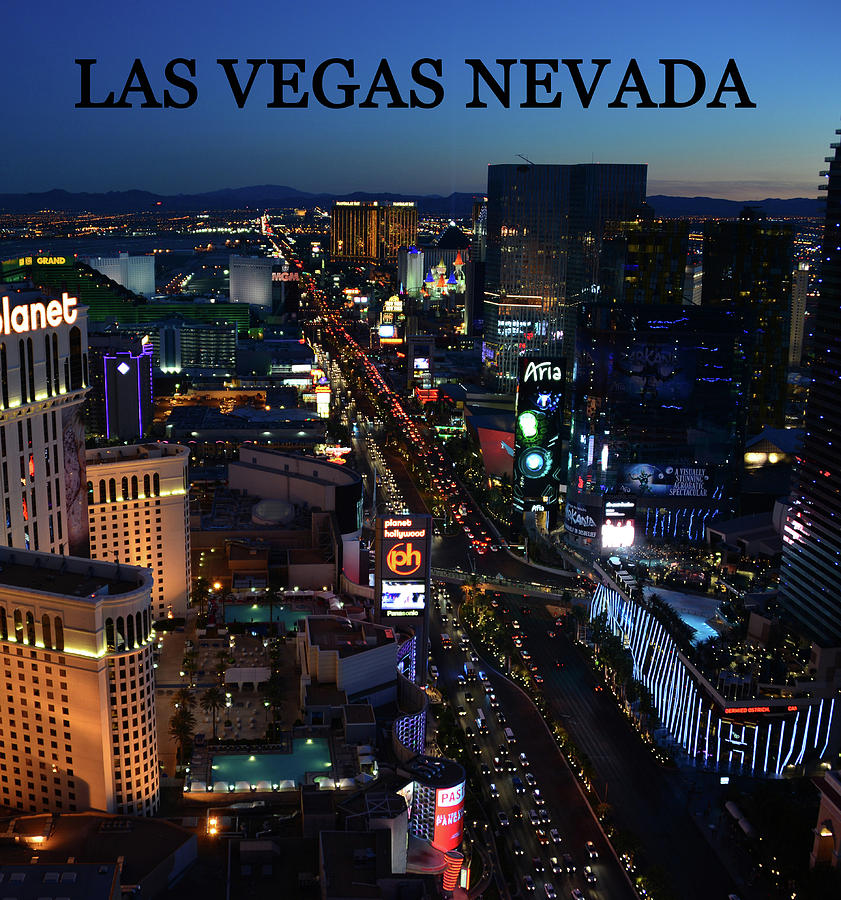 Sign Photograph - Las Vegas Nevada night by David Lee Thompson