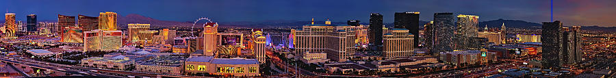Las Vegas Panoramic Aerial View Photograph by Susan Candelario