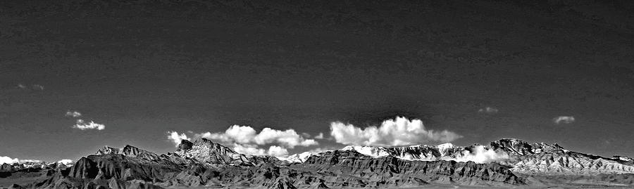 Las Vegas Spring Mt Range Black White Photograph by Carl Deaville