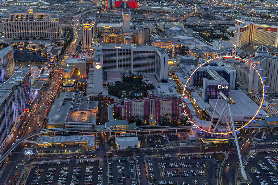 Las Vegas Strip Aerial Photograph by Susan Candelario