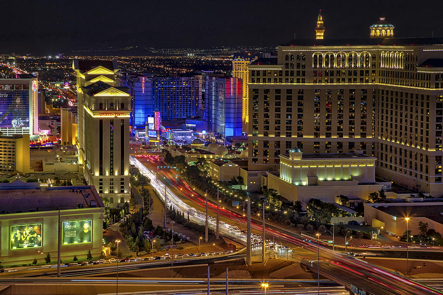 Las Vegas Strip Aerial View - Photograph by Susan Candelario