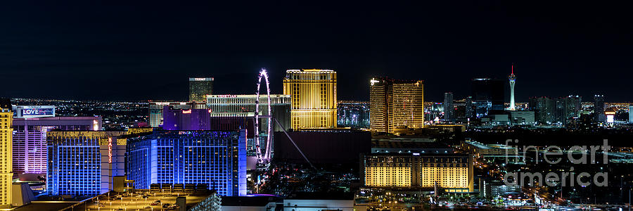 Las Vegas Photograph - Las Vegas Strip at night 2 by Sv