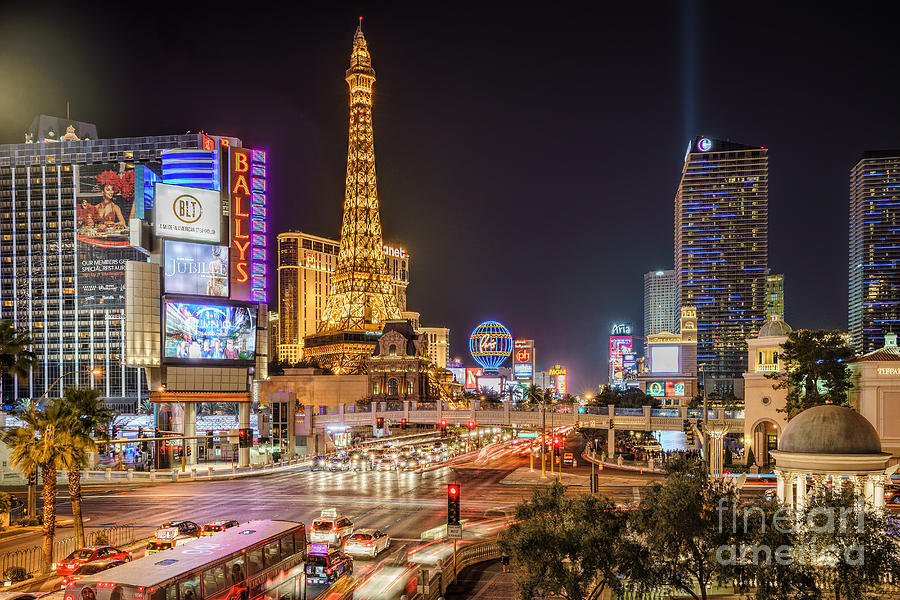 Las Vegas Strip Paris Photograph by Daniel Heine