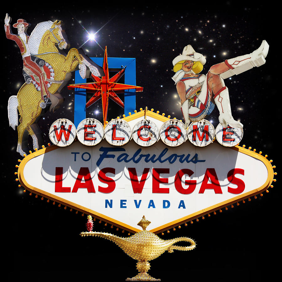 Las Vegas Symbolic Sign Mixed Media by Gravityx9  Designs