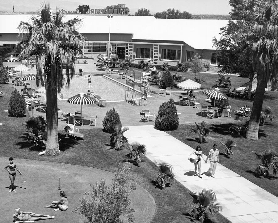 Las Vegas Thunderbird Hotel Photograph by Underwood Archives