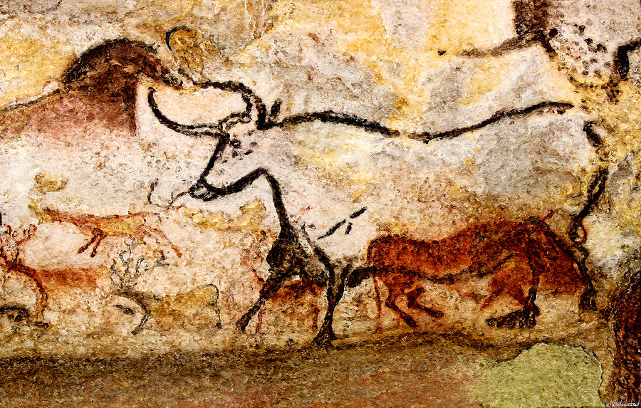 Lascaux Hall of the Bulls Aurochs by Weston Westmoreland