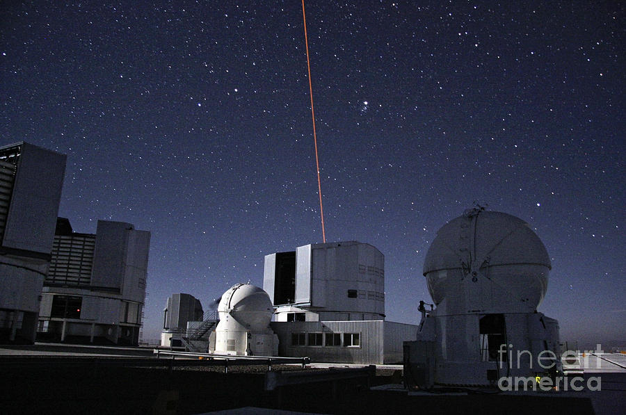 Laser Guide Star, Paranal Observatory Photograph by ESO/Sylvain Oberti