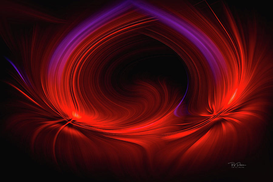 Laser Light in Red Digital Art by Bill Posner