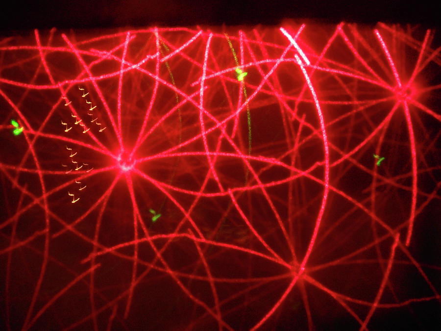 Laser Lights 10 Photograph by Ron Kandt